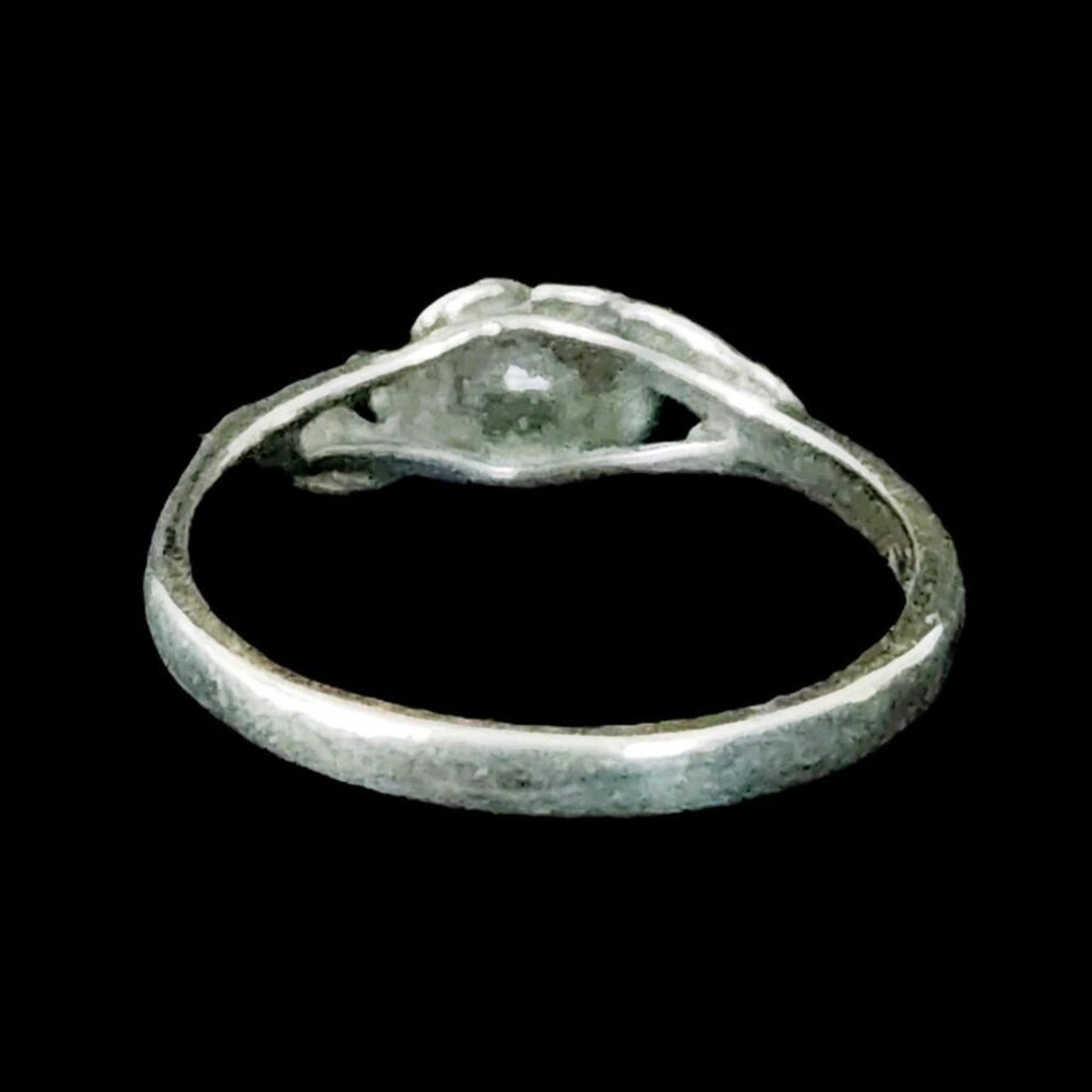 Vintage Delicate 925 Sterling Silver Floral Rose Ring - Picture 5 of 7